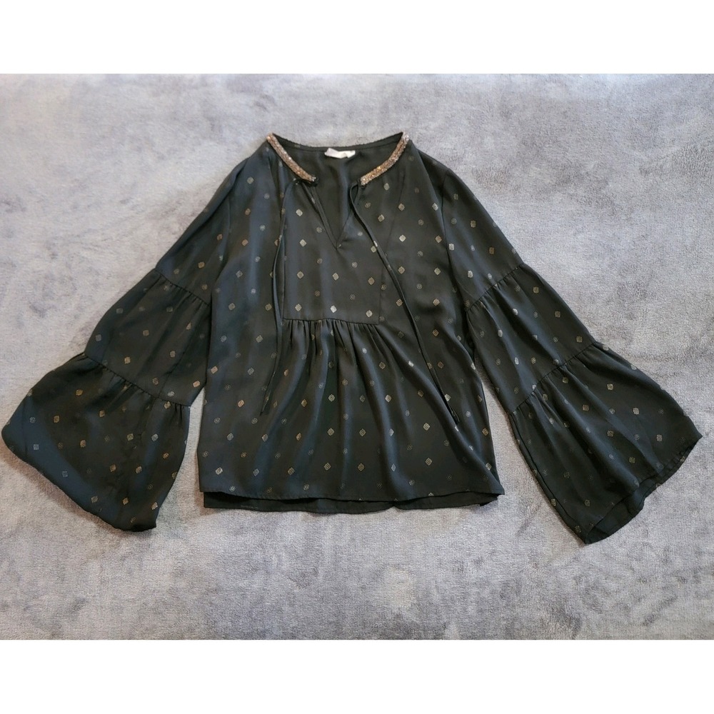 Altar'd State Women's Long Sleeve Babydoll Blouse Whimsygoth Size Small